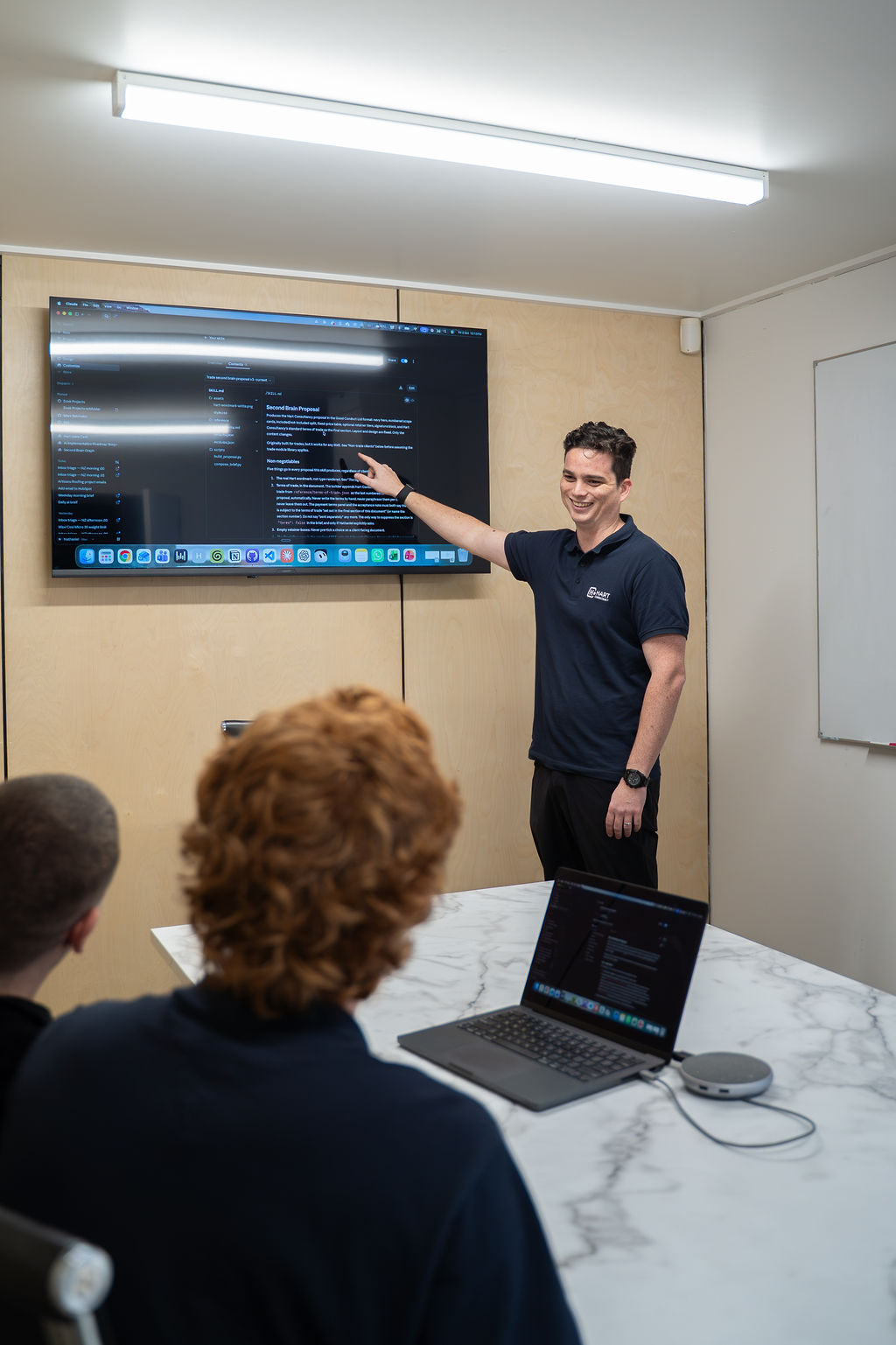 Nathaniel walking a team through a Second Brain build on screen